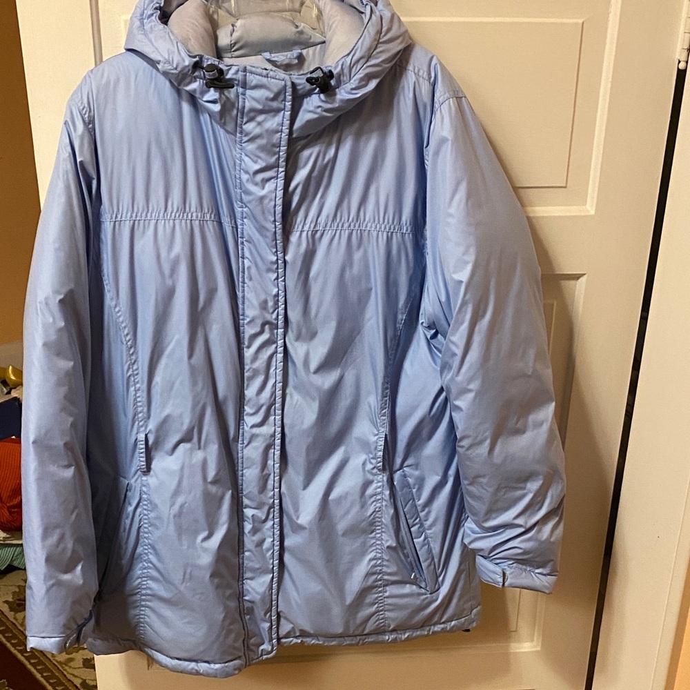 Lands' End Light Blue Puffer Jacket
